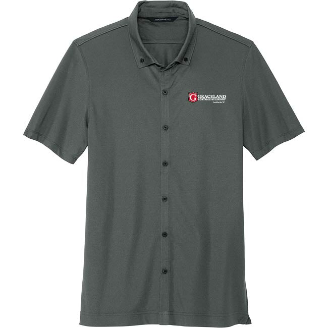 Mercer+Mettle® Stretch Pique Full-Button Polo