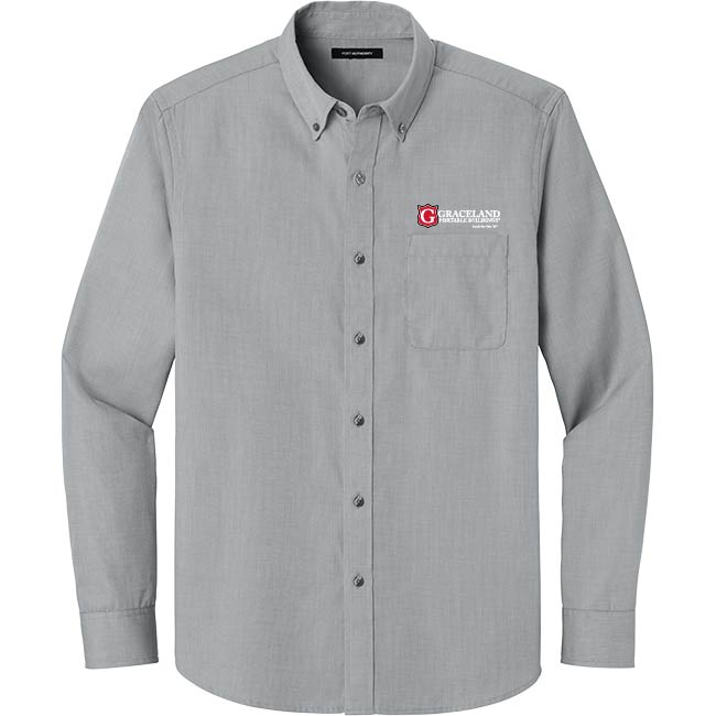 Port Authority® Long Sleeve Nailhead Easy Care Shirt