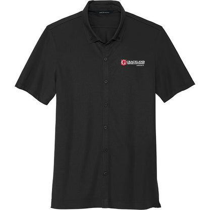 Mercer+Mettle® Stretch Pique Full-Button Polo