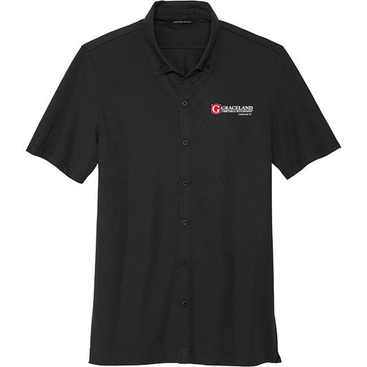 Mercer+Mettle® Stretch Pique Full-Button Polo