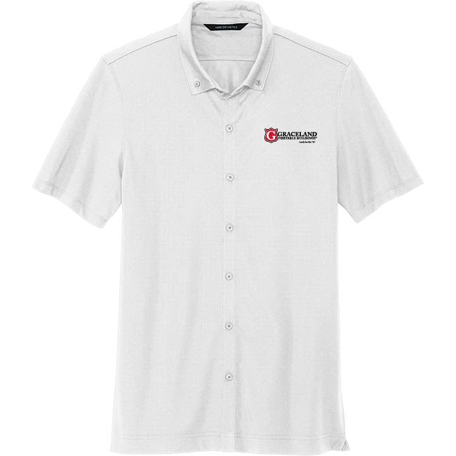Mercer+Mettle® Stretch Pique Full-Button Polo