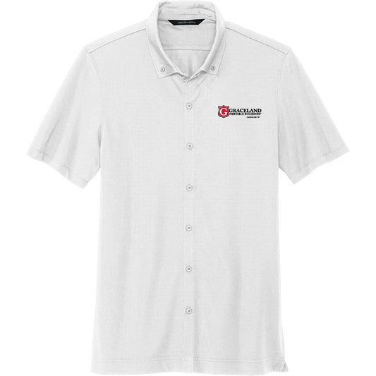 Mercer+Mettle® Stretch Pique Full-Button Polo